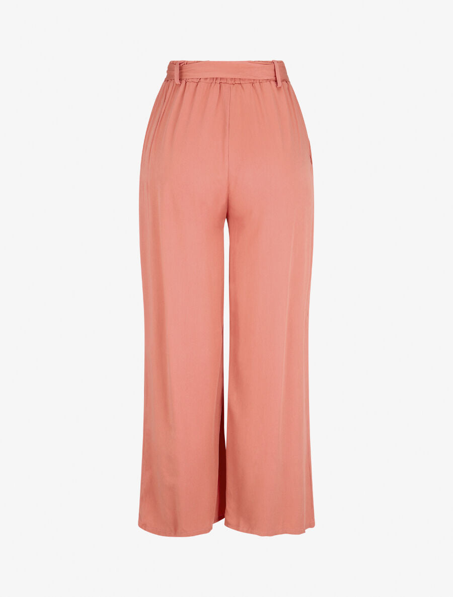 Pantalon fluide élastiqué - Corail - 2