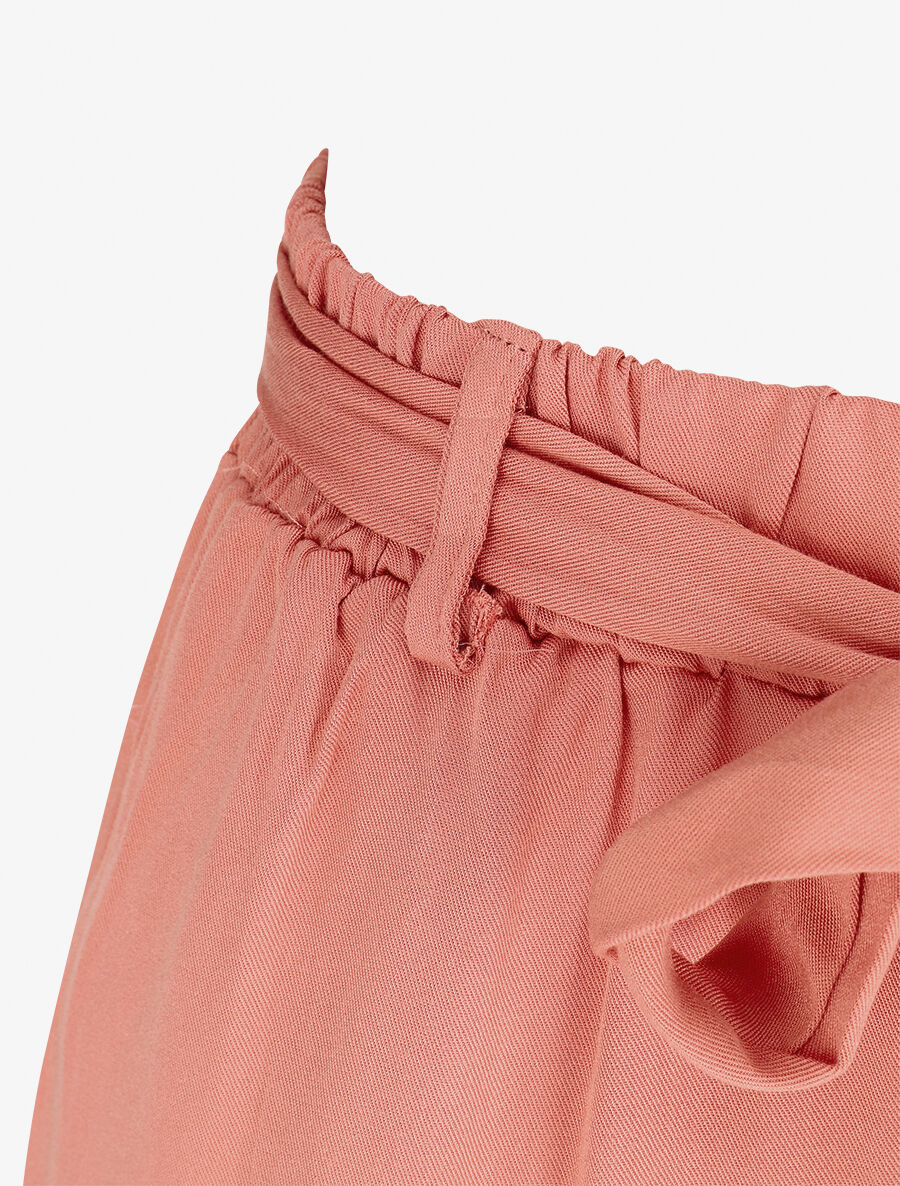 Pantalon fluide élastiqué - Corail - 3