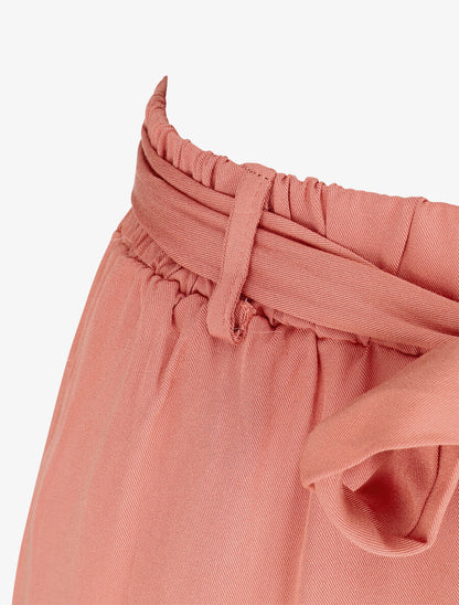 Pantalon fluide élastiqué - Corail - 3