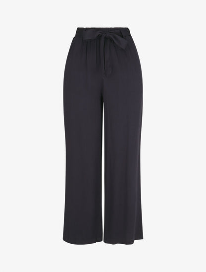 Pantalon fluide élastiqué - Marine - 1