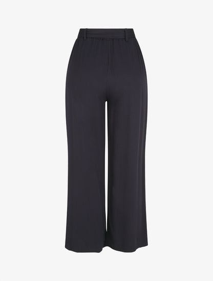 Pantalon fluide élastiqué - Marine - 2