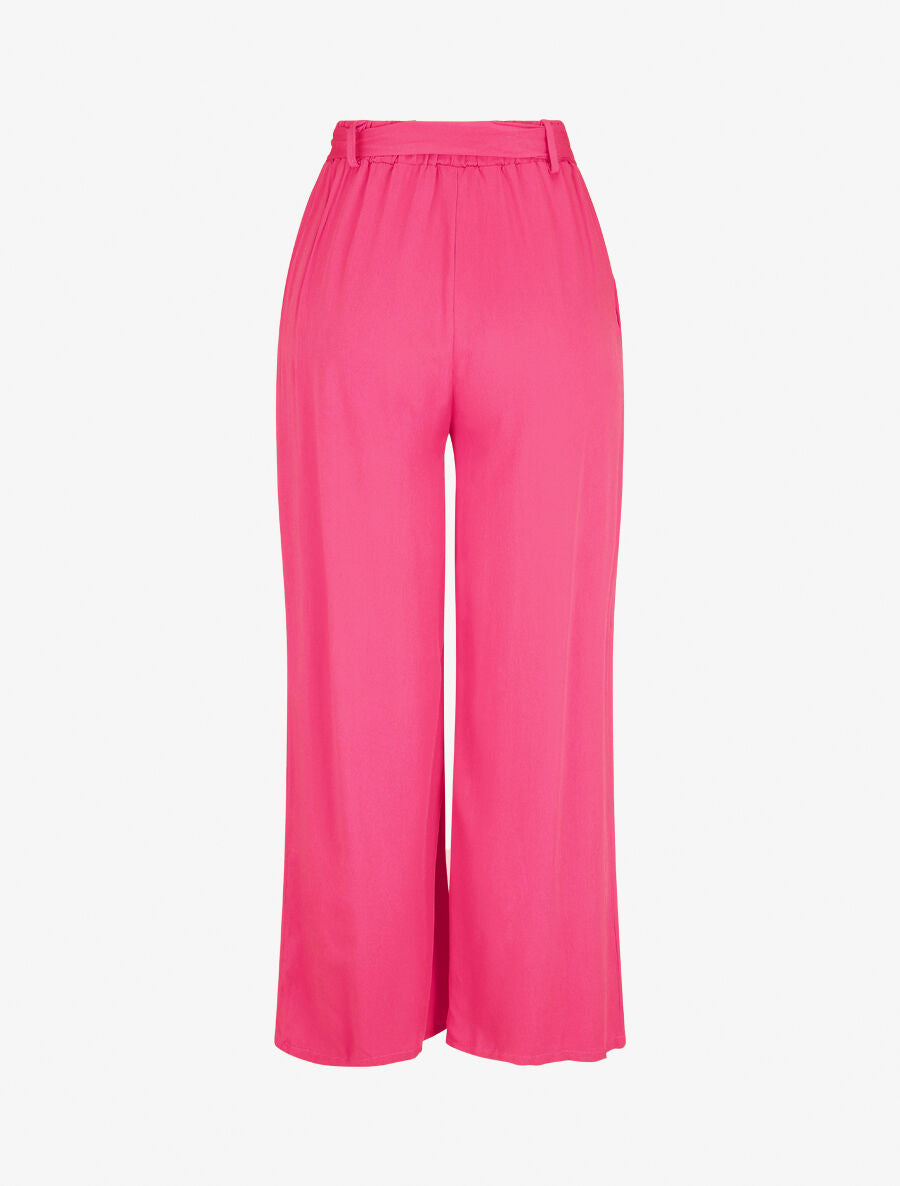 Pantalon fluide élastiqué - Fushia - 2