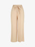 Pantalon uni fluide élastiqué - Beige - 1