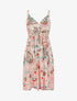 Robe courte à imprimé fleuri - Rose - 1