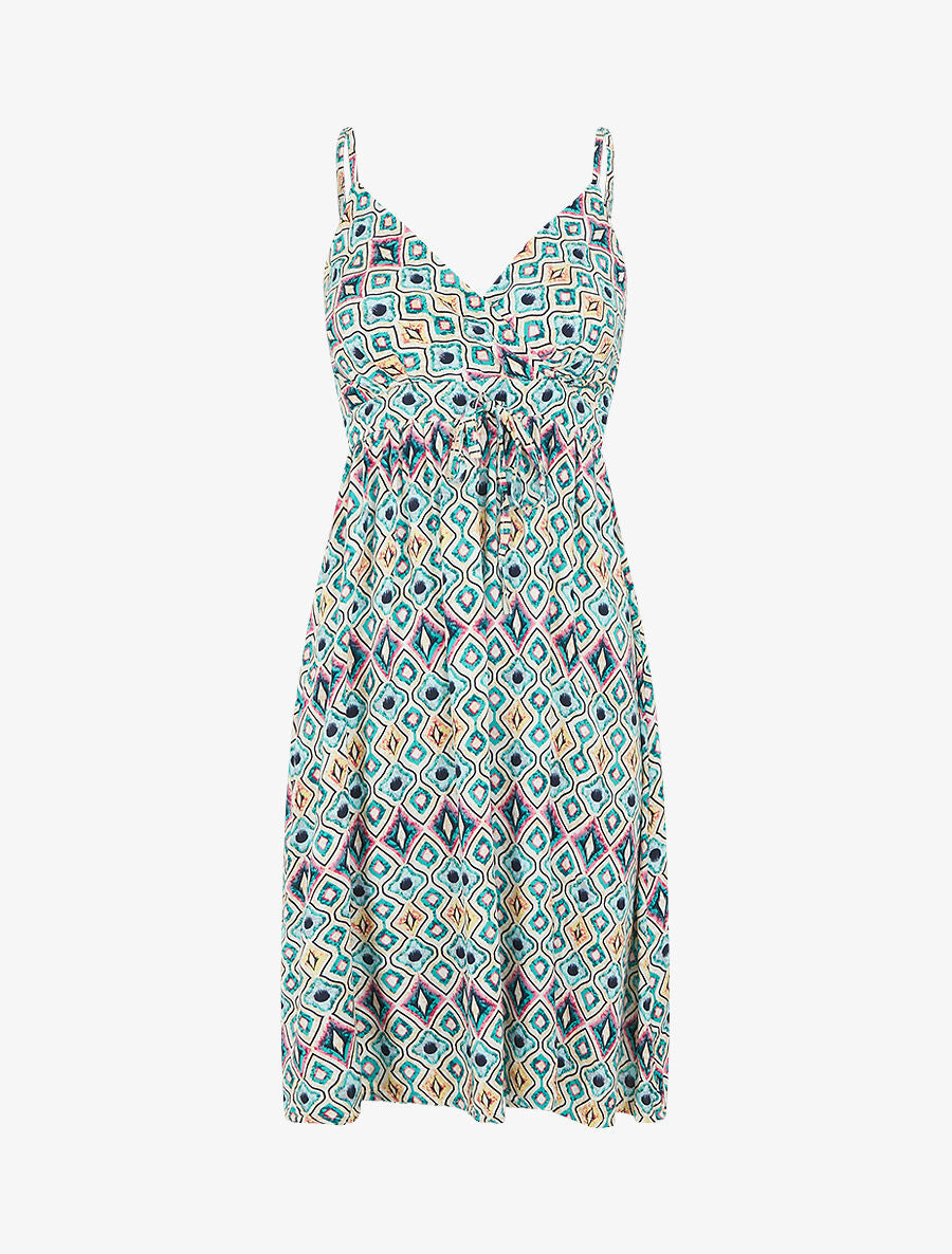 Robe courte à imprimé graphique - Vert - 1
