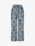 Pantalon fluide à imprimé aztèque - Marine - 1