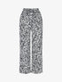 Pantalon fluide à imprimé foulard - Marine - 1