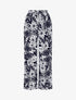 Pantalon fluide à imprimé hawaien - Bleu nuit - 1