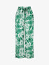 Pantalon fluide à imprimé hawaien - Vert - 1