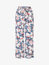 Pantalon fluide à imprimé fleuri - Bleu - 4