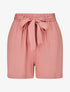 Short fluide uni et ceinturé - Corail - 1