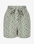 Short fluide imprimé petites fleurs et ceinturé - Vert - 4