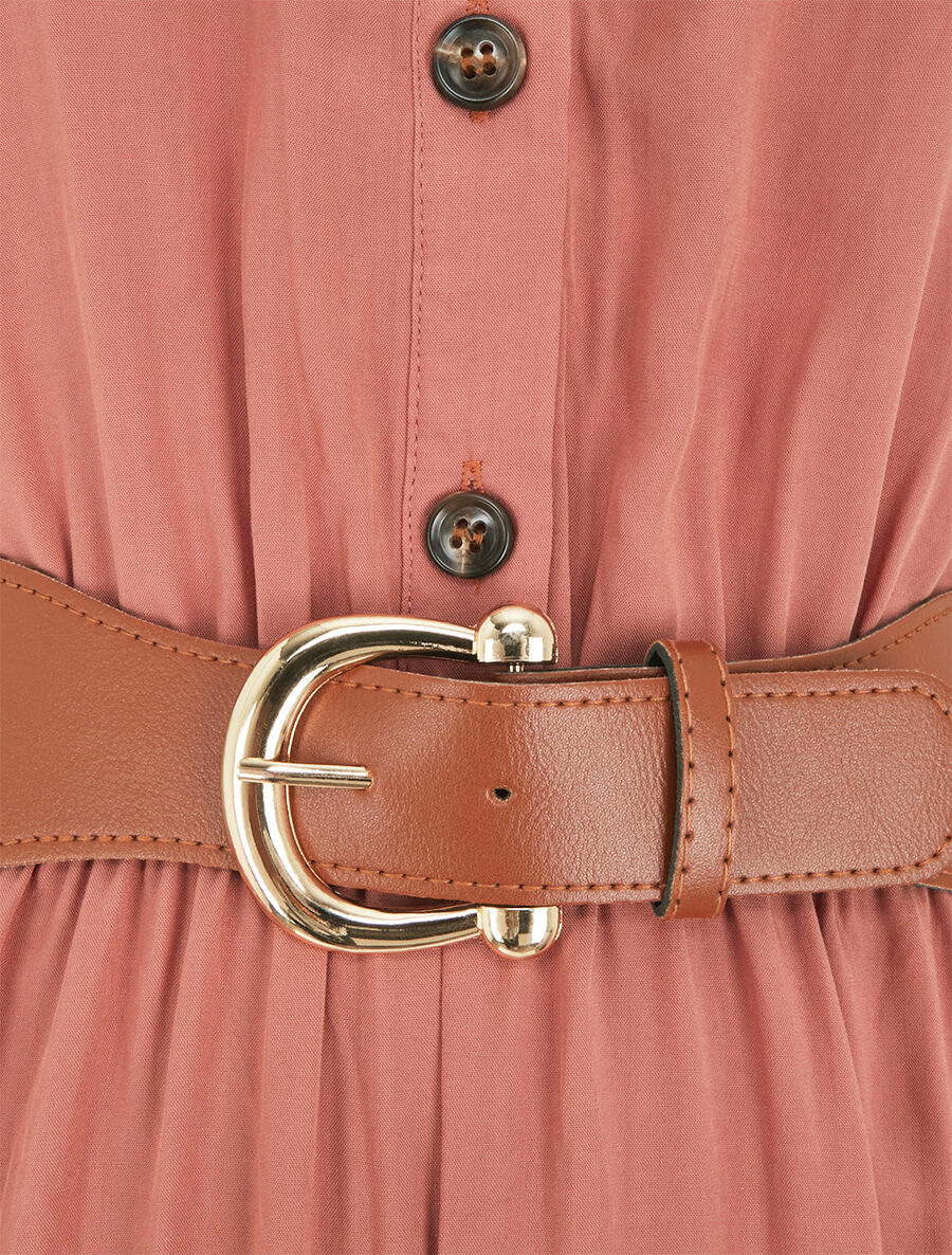 Combinaison ample sans manches unie - Vieux rose - 3