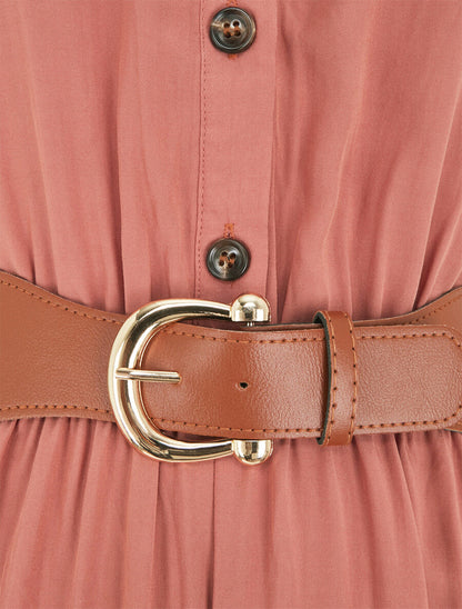 Combinaison ample sans manches unie - Vieux rose - 3