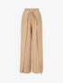 Pantalon coupe droite à pans superposés - Camel - 1