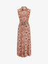 Robe longue sans manches imprimé fantaisie - Marron - 1