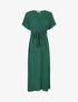 Robe longue évasée manches courtes - Vert - 1