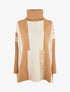 Pull ample à col roulé et imprimé graphique - Camel - 1