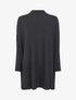Pull ample uni manches boutonnées - Noir - 1