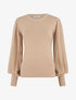 Pull à manches longues à motif zigzag irisé - Camel - 4