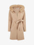 Gilet long uni à capuche - Taupe - 5