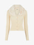Gilet côtelé ajusté col en fourrure - Beige clair - 1