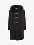 Gilet long uni à boutons à bascule - Noir - 1