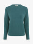 Pull uni à bords côtelés - Bleu canard - 1