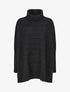 Pull oversize à col roulé - Noir - 1
