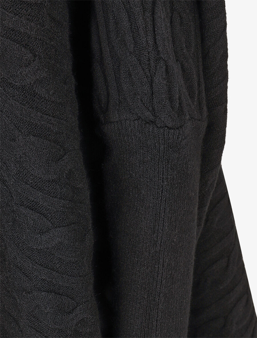 Pull oversize à col roulé - Noir - 3