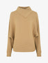 Pull ample côtelé à col montant asymétrique - Beige - 4