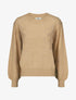 Pull brodé uni - Beige - 1