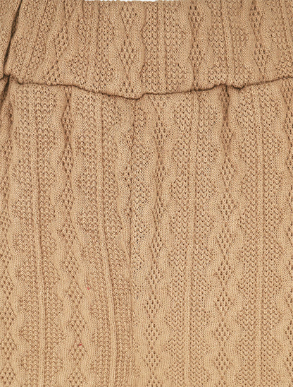 Pantalon fluide uni texturé - Taupe - 3