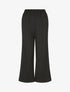 Pantalon fluide uni texturé - Noir - 1