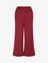 Pantalon fluide uni texturé - Bordeaux - 4