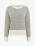 Pull à col rond irisé - Crème - 1