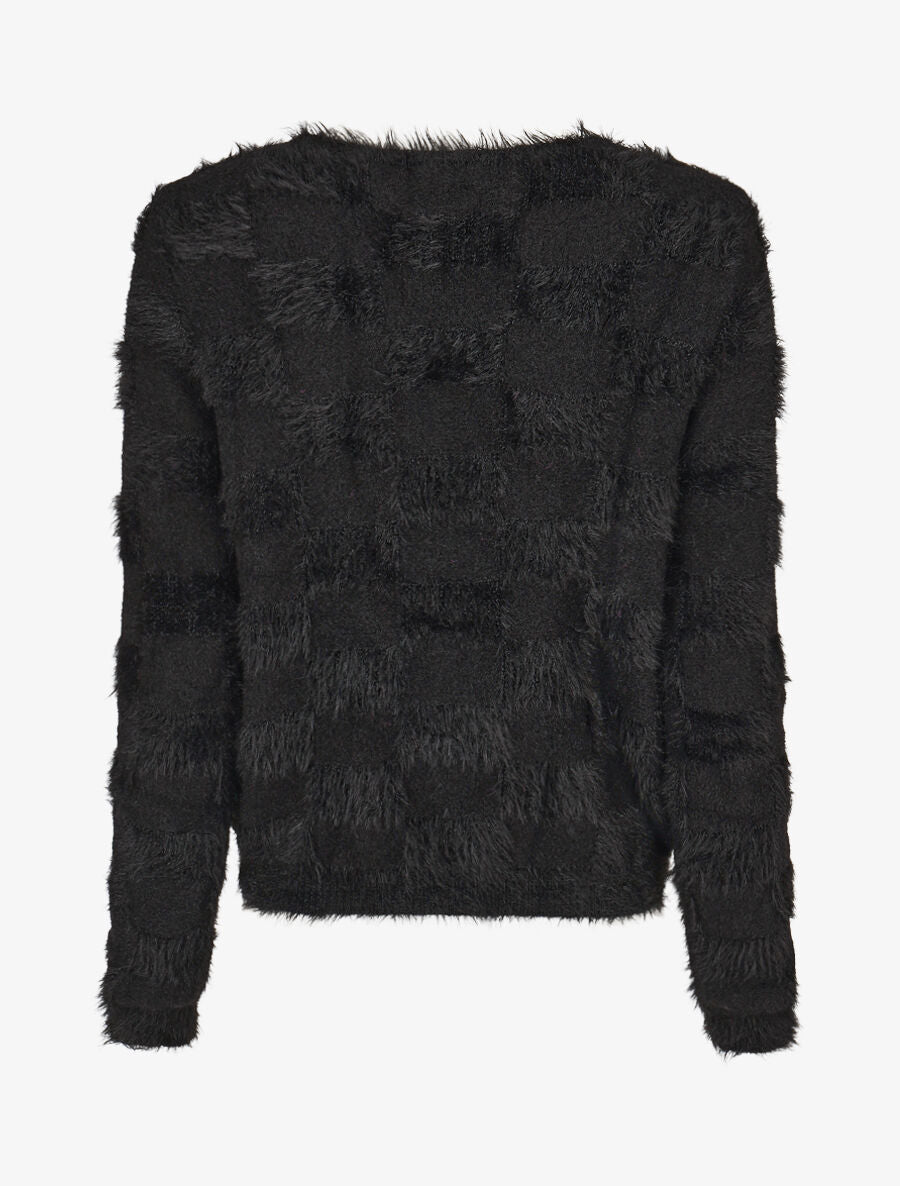 Pull uni style mohair - Noir - 2