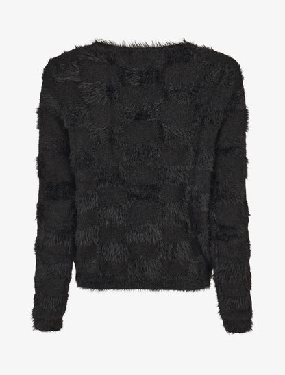 Pull uni style mohair - Noir - 2