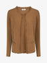 Gilet uni à bords effilochés - Camel - 1