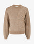 Pull uni irisé à motif floral - Taupe - 4