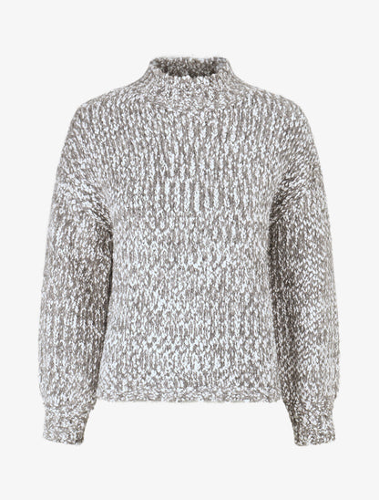 Pull en maille effet moucheté - Gris - 4