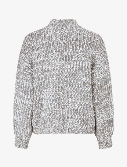 Pull en maille effet moucheté - Gris - 2