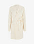 Gilet long côtelé à capuche - Crème - 4