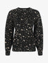 Pull uni à imprimé moucheté irisé - Noir - 1