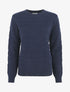 Pull uni en maille à motif tressé - Marine - 4