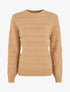 Pull uni en maille à motif tressé - Camel - 1