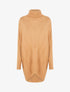 Pull long uni à col roulé - Camel - 1