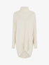 Pull long uni à col roulé - Beige - 1