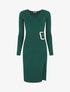 Robe pull à ceinture strassé trompe-l&