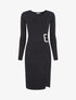 Robe pull à ceinture strassé trompe-l&